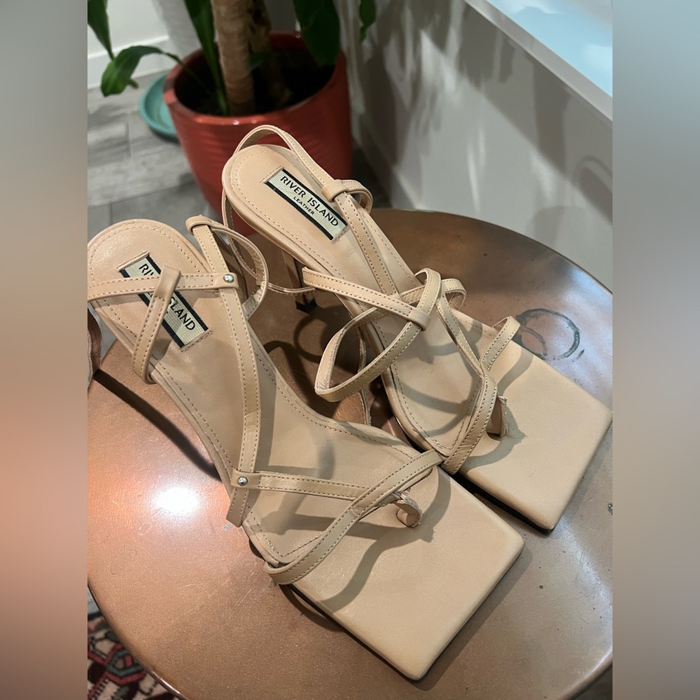 River Island nude heels, size 39 or UK 6/ US 8